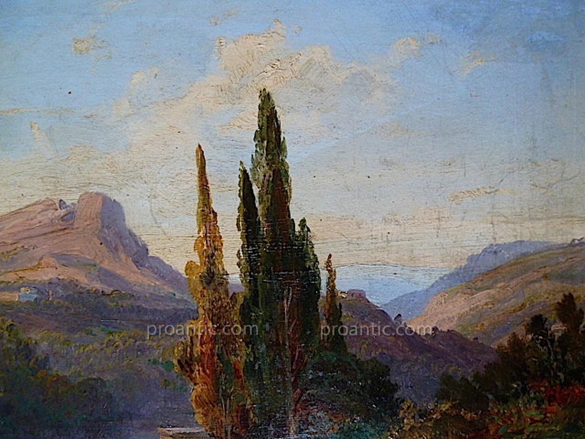 Paysage Provençal Provence Impressionnisme Romantique XX Signé à Identifier RT50-photo-2