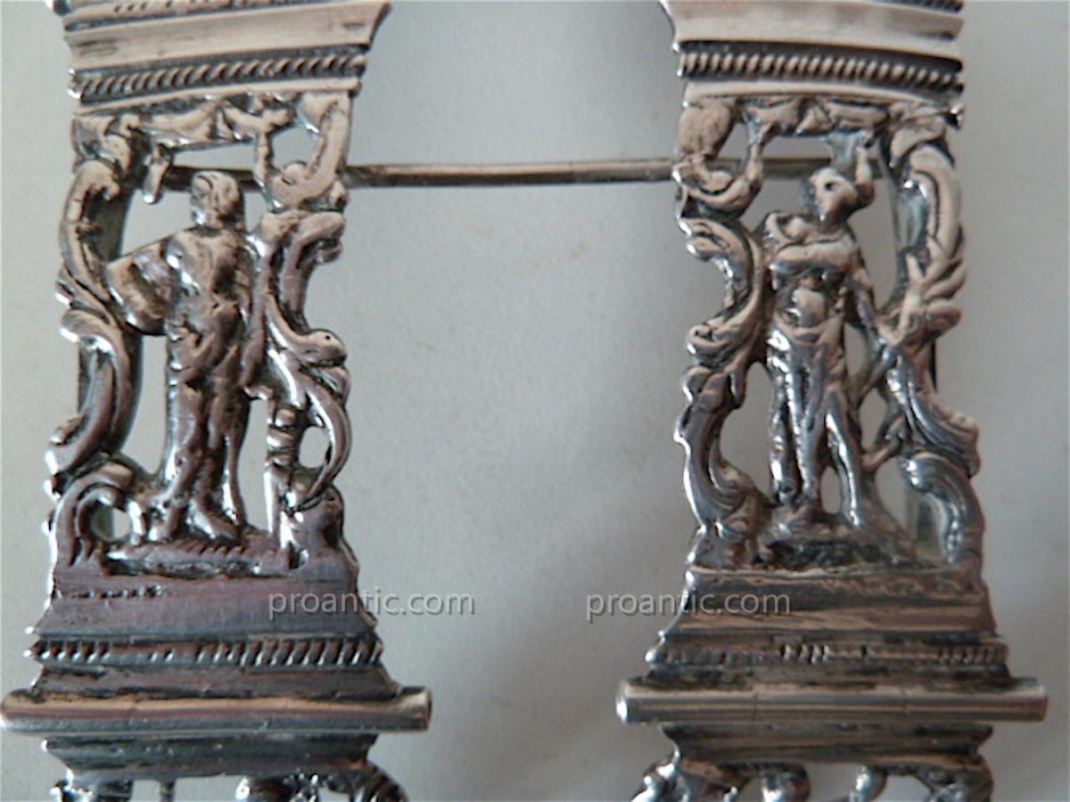 * Grande boucle fermoir de Livre saint XVIII &egrave;me 18th  ARGENT MASSIF  PAYS BAS REF74-photo-4