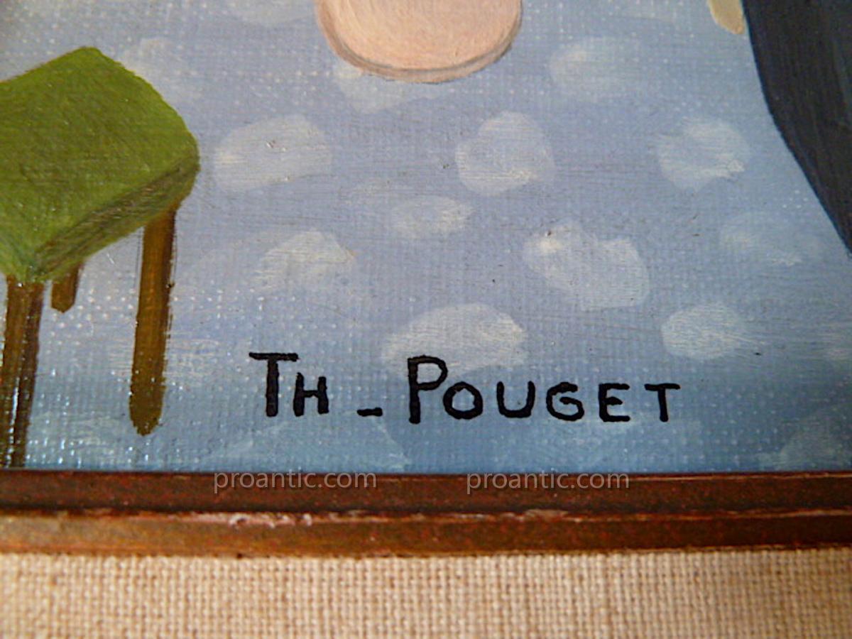 Th&eacute;r&egrave;se Pouget Art Na&Iuml;f Boutique De Chapeaux Paris Sc&egrave;ne Anim&eacute;e XX RT55-photo-4