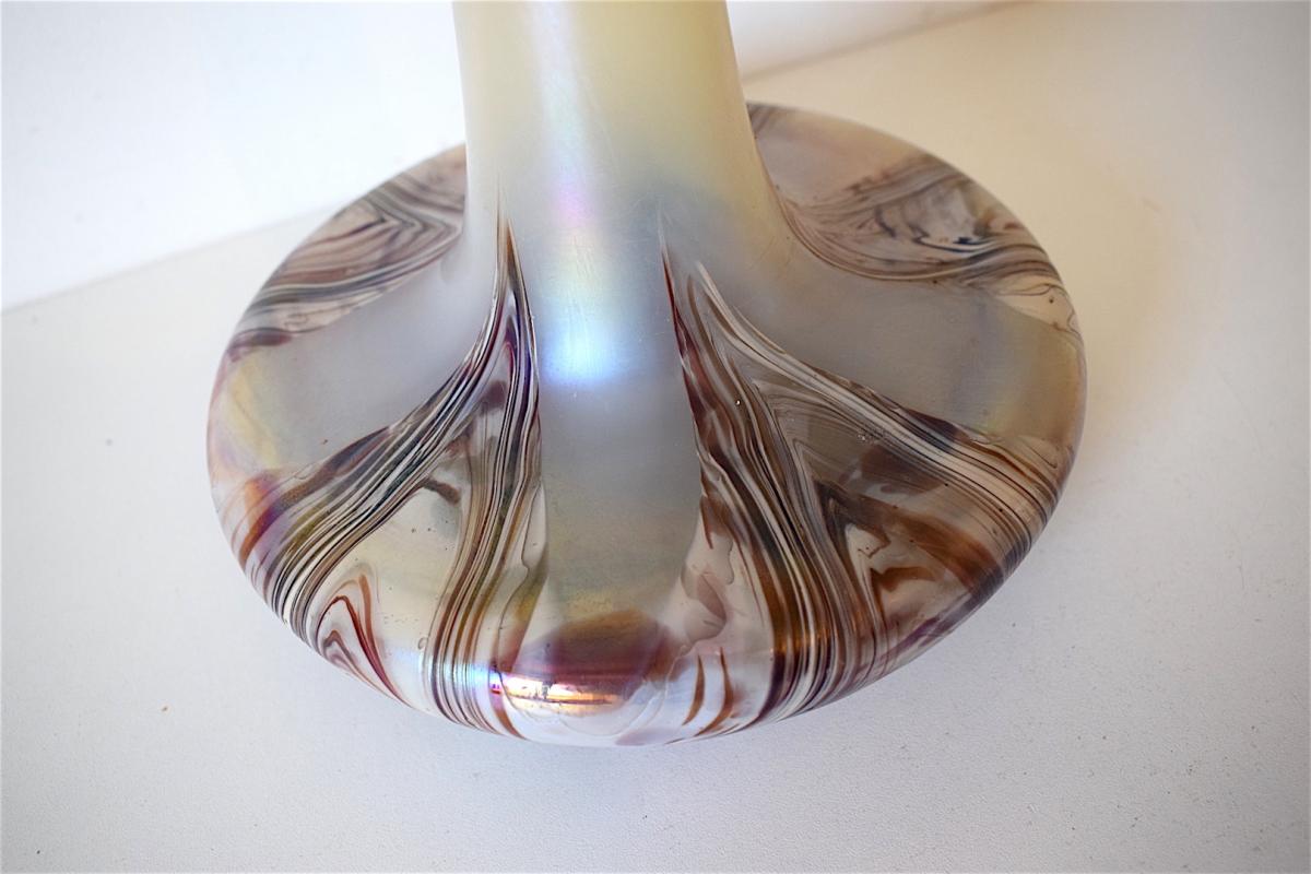 Vase iris&eacute; Kralik Boheme 1900 Loetz Pallme Konig Art Nouveau Jugendstil REF89-photo-3