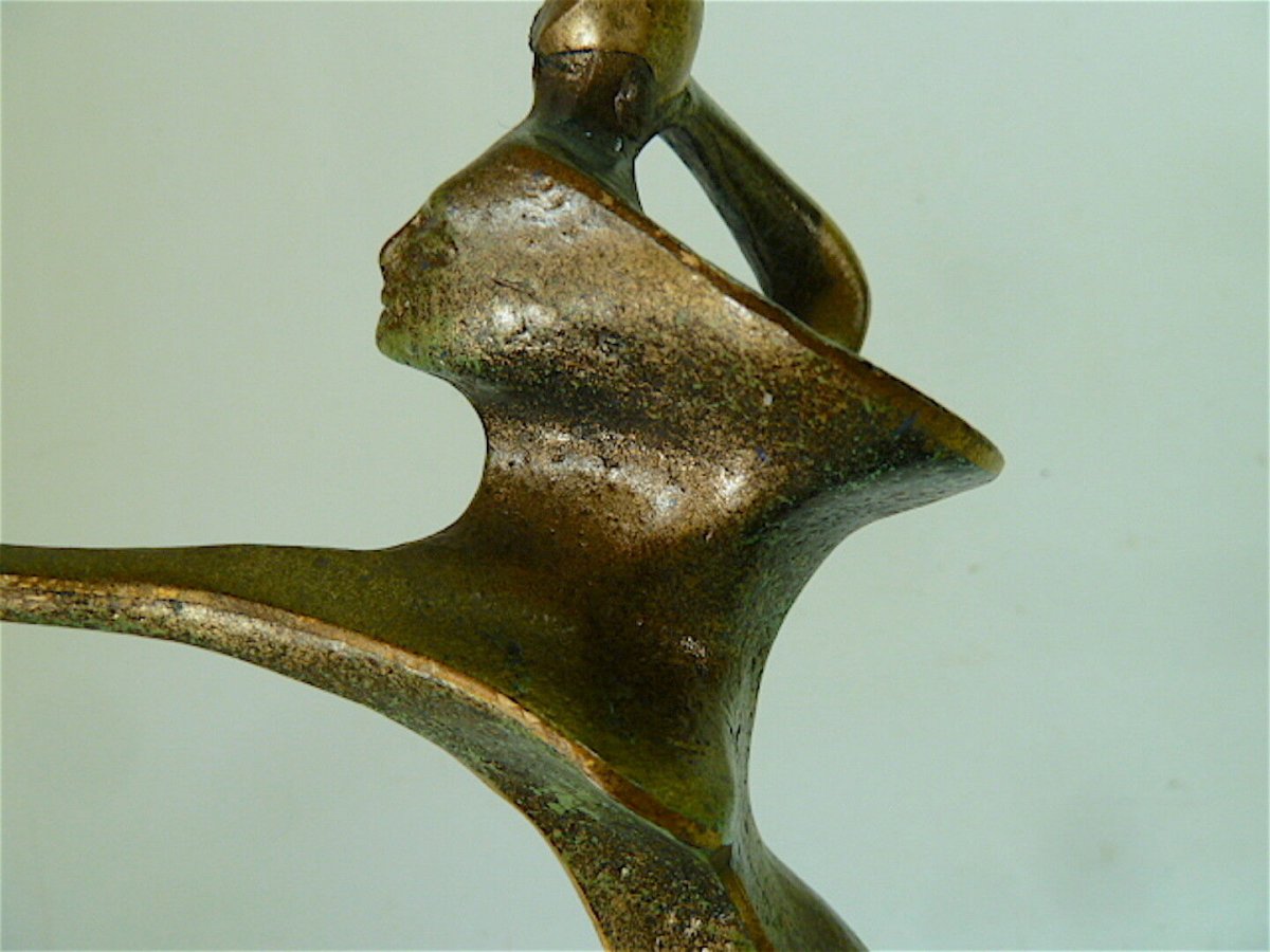 Sculpture Of Woman Modern Art Bronze Marble Robert Seguineau XX 20thref103-photo-6