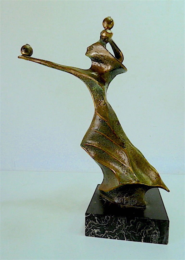 Sculpture  de Femme Art Moderne Bronze Marbre Robert Seguineau  XX 20thREF103