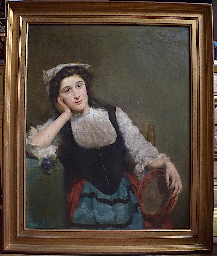 * Marie Aimée Lucas-Robiquet  Orientaliste au Tambourin Musique Musicienne XIX XX RT88