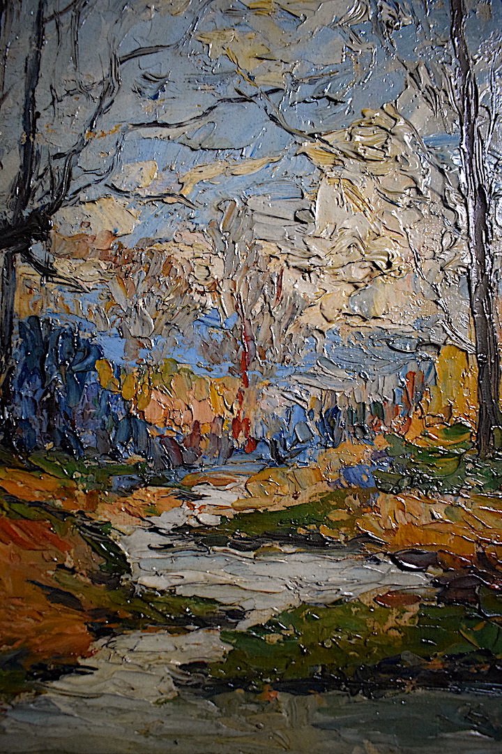 Impressionist Landscape Fawn Forest River XX Rt90-photo-4