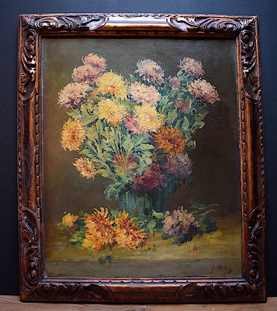 Deloye Georges Bouquet De Fleurs Nature Morte Impressionniste XIX XX 19th 20th RT98-photo-5