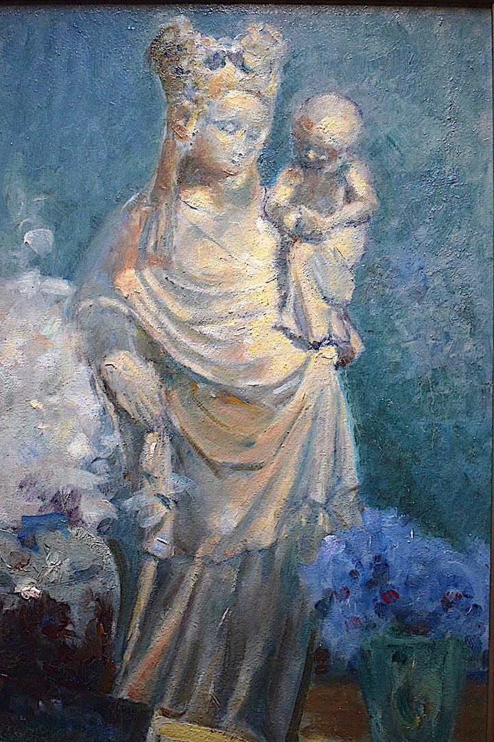Léon Hector Blondeaux Vierge à l'Enfant Néo Gothique Maternité art religieux religion XX RT109-photo-3
