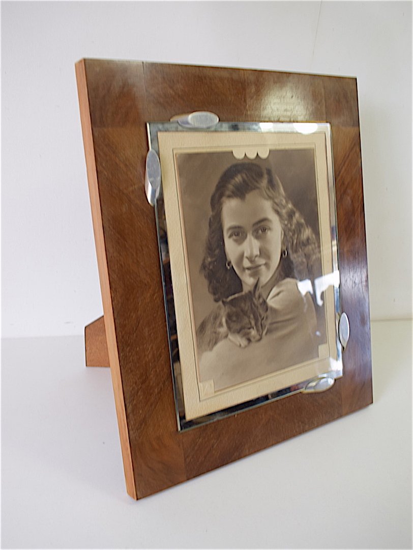 Art Deco Modernist Wood Photo Frame 1925 1930 Albert Guenot XX 20th Ref116-photo-2