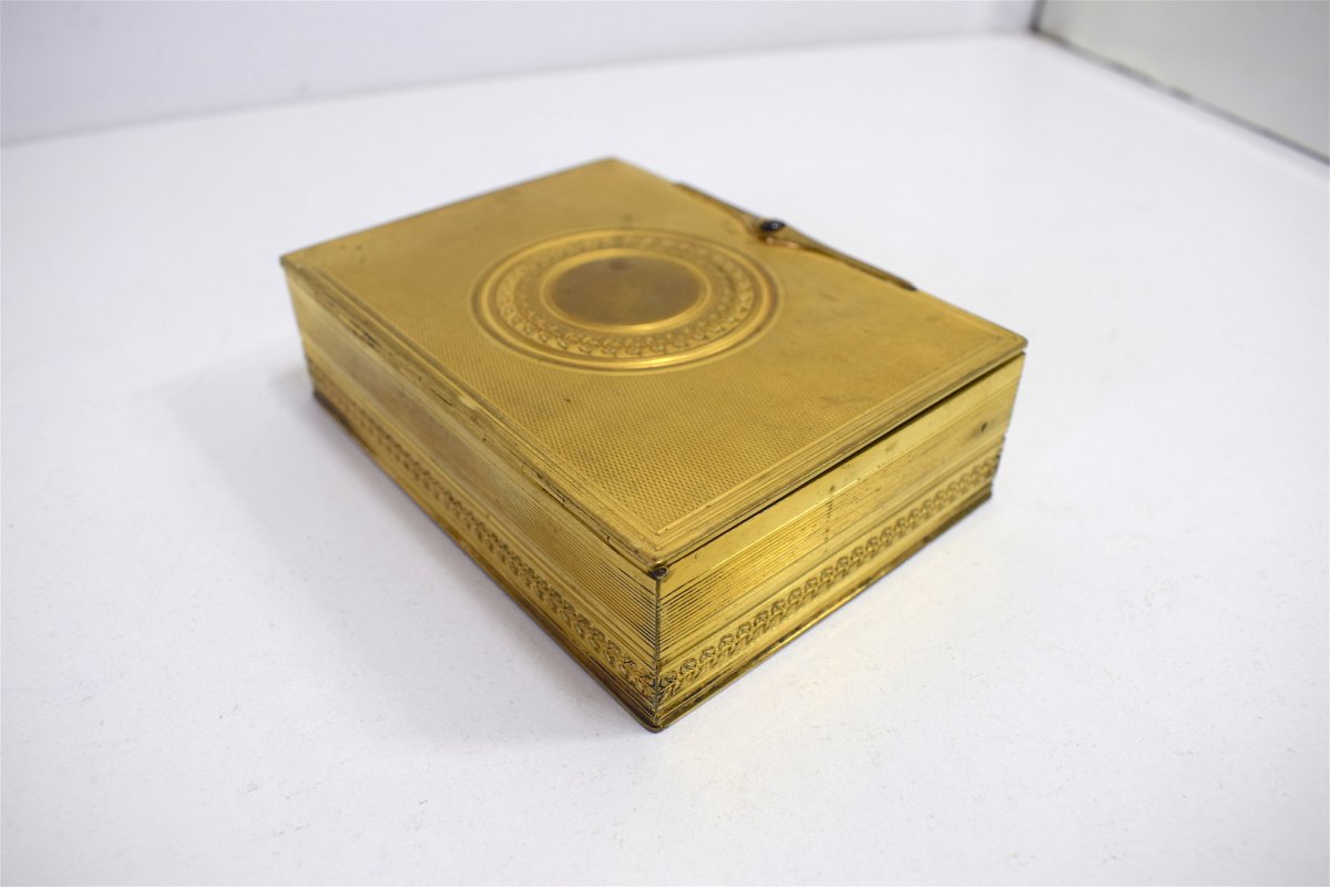 Bronze Box Gilded With Fine Gold And Garnet Art Nouveau Art Déco Jugendstil Ref119-photo-4