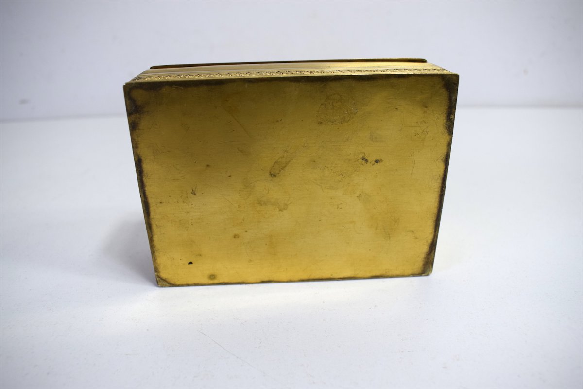 Bronze Box Gilded With Fine Gold And Garnet Art Nouveau Art Déco Jugendstil Ref119-photo-7