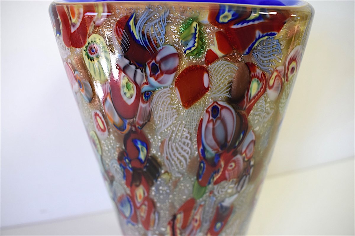 Grand Vase MURANO  De Dino Martens 1950 Italie Italia Tutti Frutti REF120-photo-4