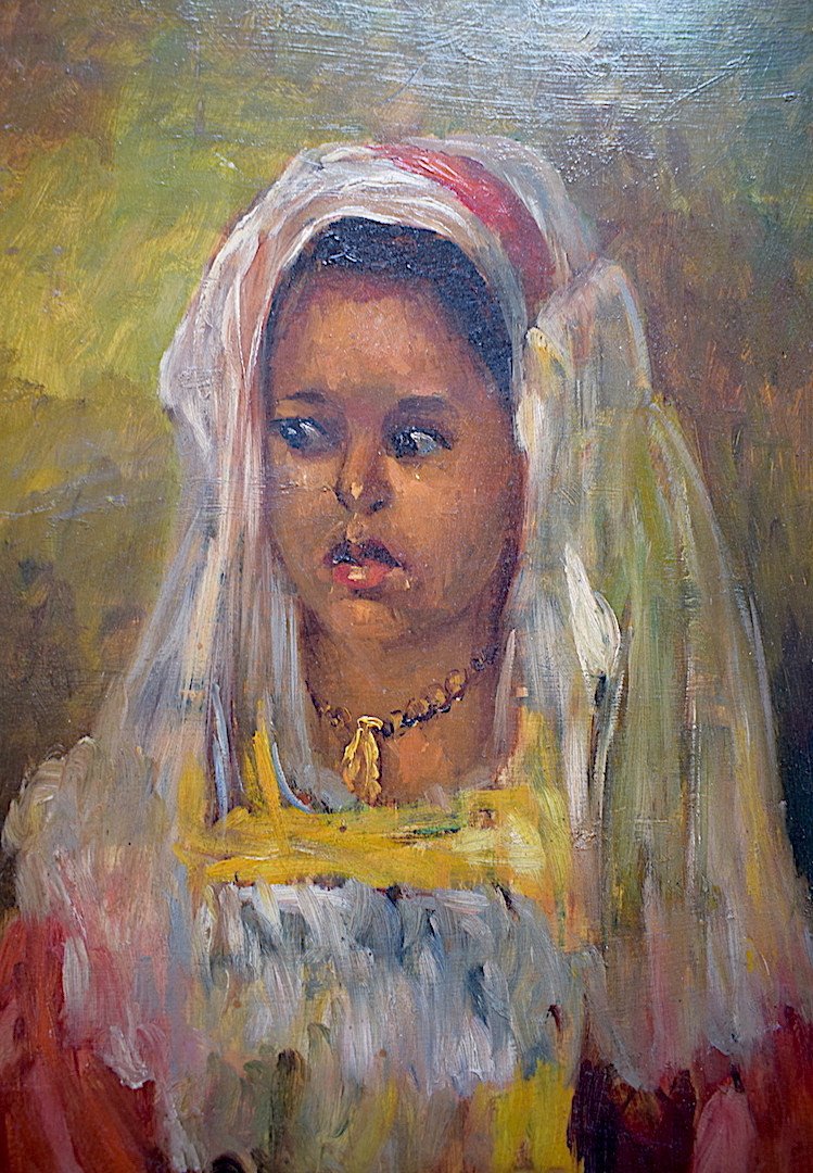 Orientalist Portrait Young Moorish Berber Girl Signed To Identify XX Rt123-photo-3