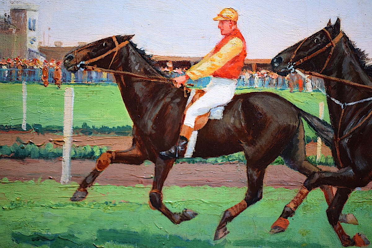 Armand Durbec Chevaux Jockey Courses Hippiques Equitation Signé XIX XX RT125-photo-6