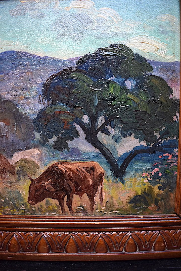 Aglietti Romeo Xavier Charles Orientalist Landscape Algeria Berber Cows XX Rt140-photo-1