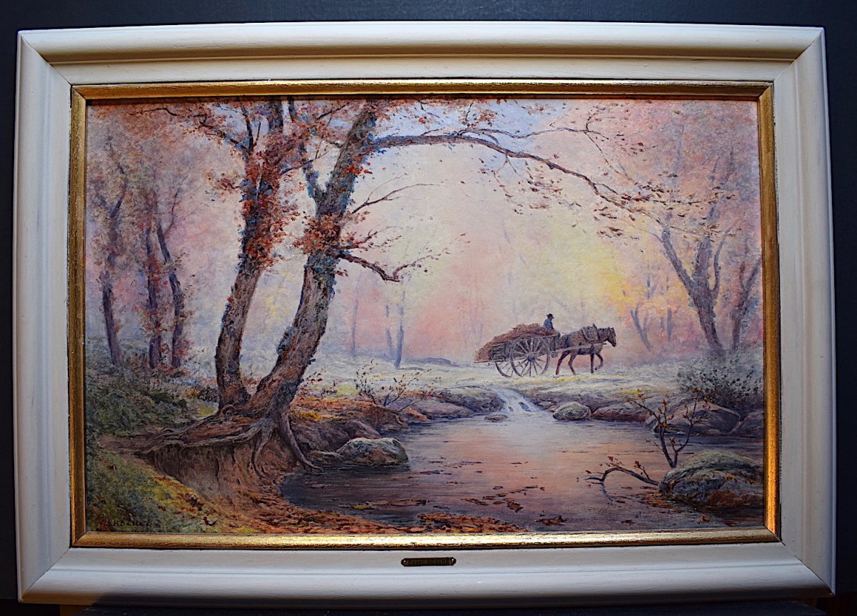 Henri Bésiné Landscape Provence Country Scene Le Gué Le Lez Montpellier Impressionist XX Rt144-photo-7