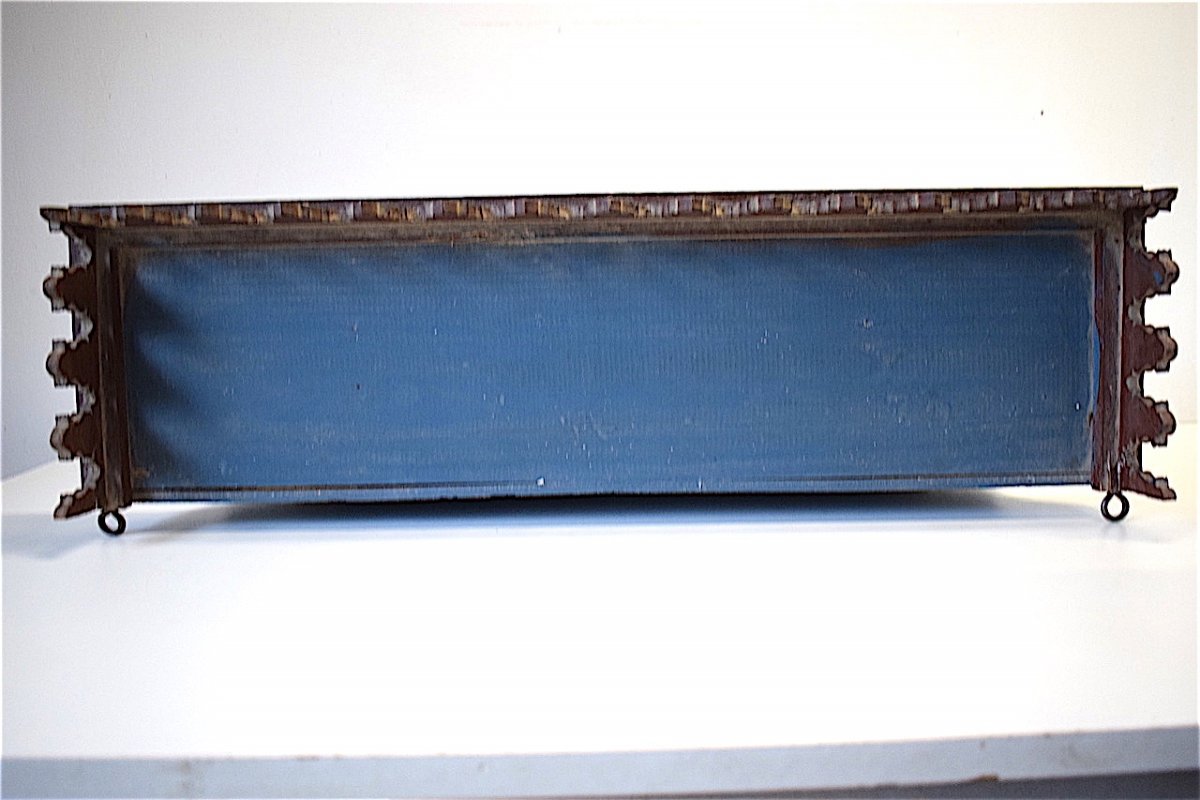 Moroccan Wall Shelf Painted Wood Morocco Early XXth Orientalist Ref137-photo-3