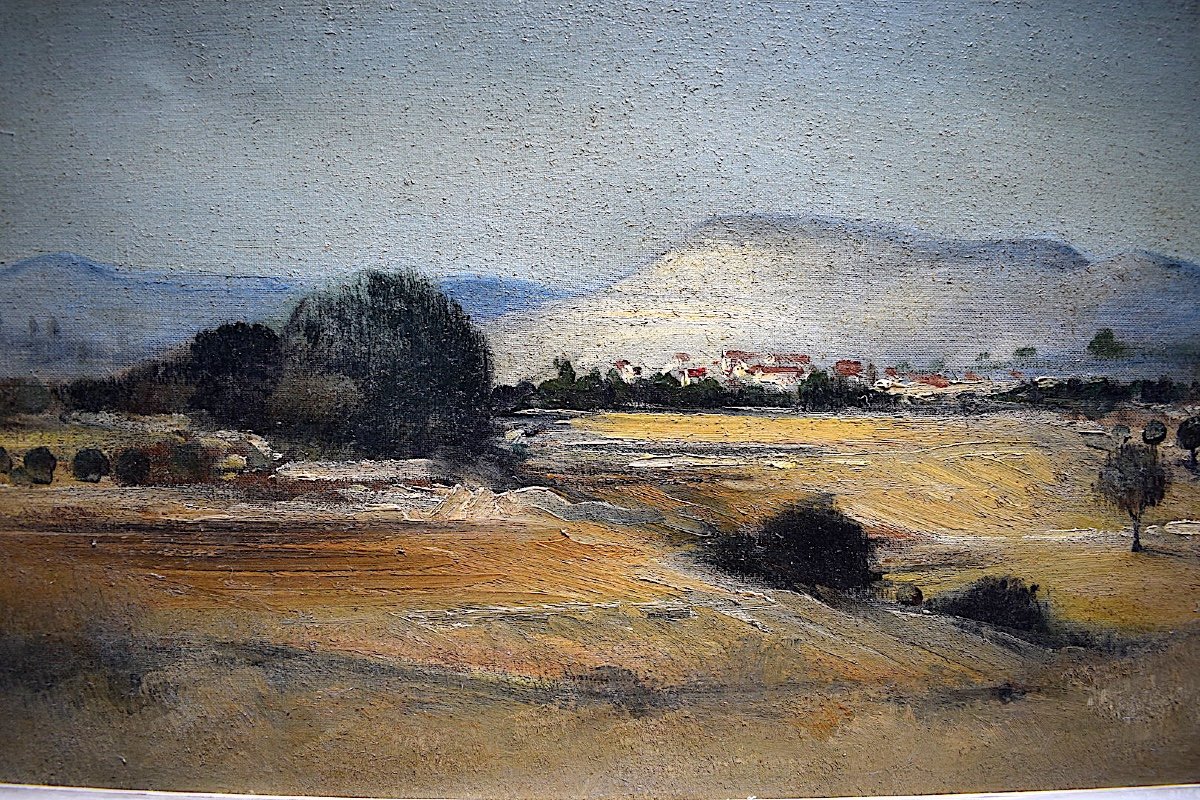 Landscape Provence Mountain Mont Ventoux Signed To Identify Years 1950 1960 XX Rt176 *-photo-4