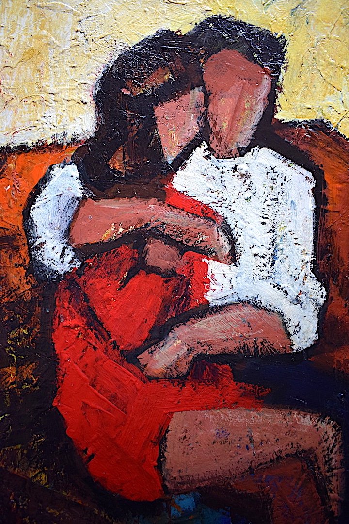 Bilbeaud Maurice Signed Sète Characters Couple Modern Art Cubist XX Rrt221-photo-3