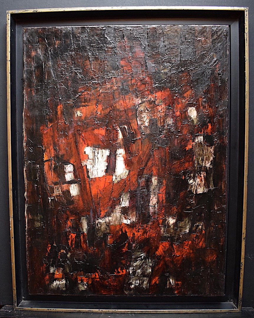 Abstract Expressionist Modernist 1950s 1957 Unsigned XX Rt241