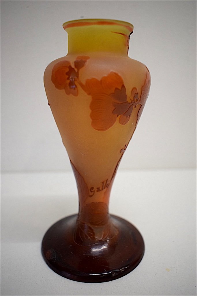 Emile Gallé Cherry Vase From Japan Art Nouveau Signed Around 1900 Nancy School Ref143-photo-4