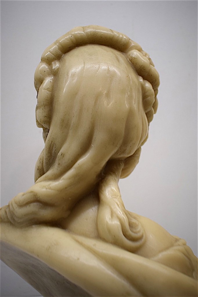 Buste en Cire de Madame Du Barry XVIII Signé Vernet Edition Vers 1900 REF153-photo-6