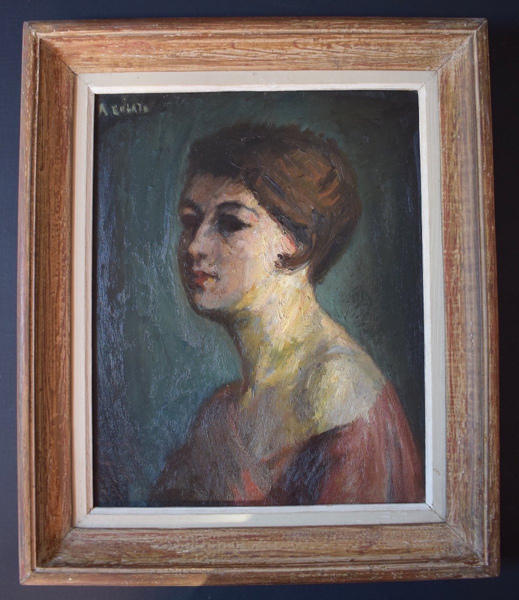 Portrait Woman Italian Italy Signed Arduino Colato XX Rt288