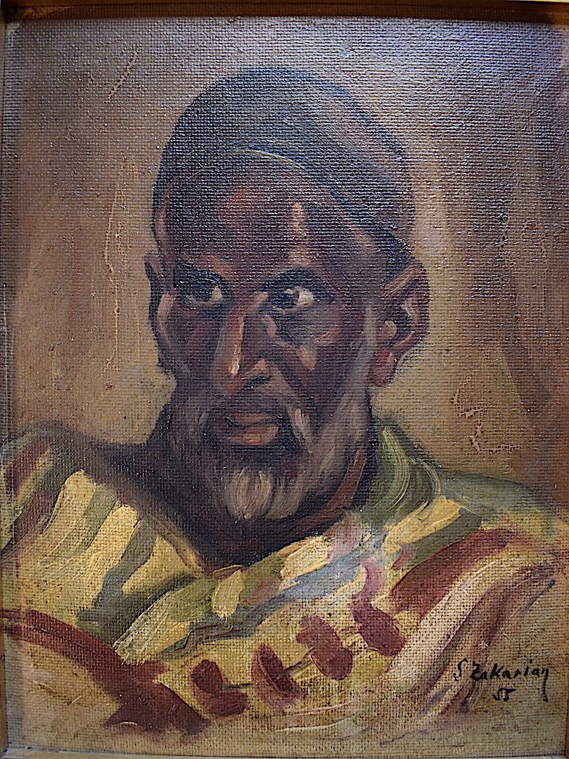 Signé S Zakarian Portrait Homme Orientaliste XX RT295-photo-2