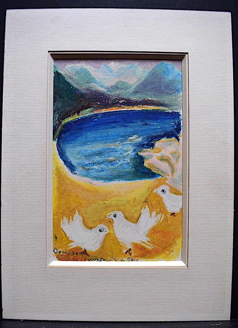 Matilde Grant  signé Marine Oiseaux Argentine  Symboliste XX RT296