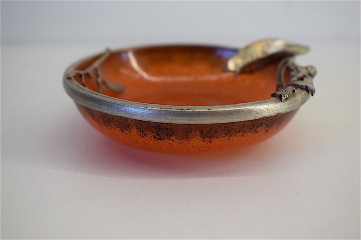 Coupe Signée Val Verrerie d'Art Lorrain Daum & Croismare  Art Nouveau 1900 REF164-photo-3