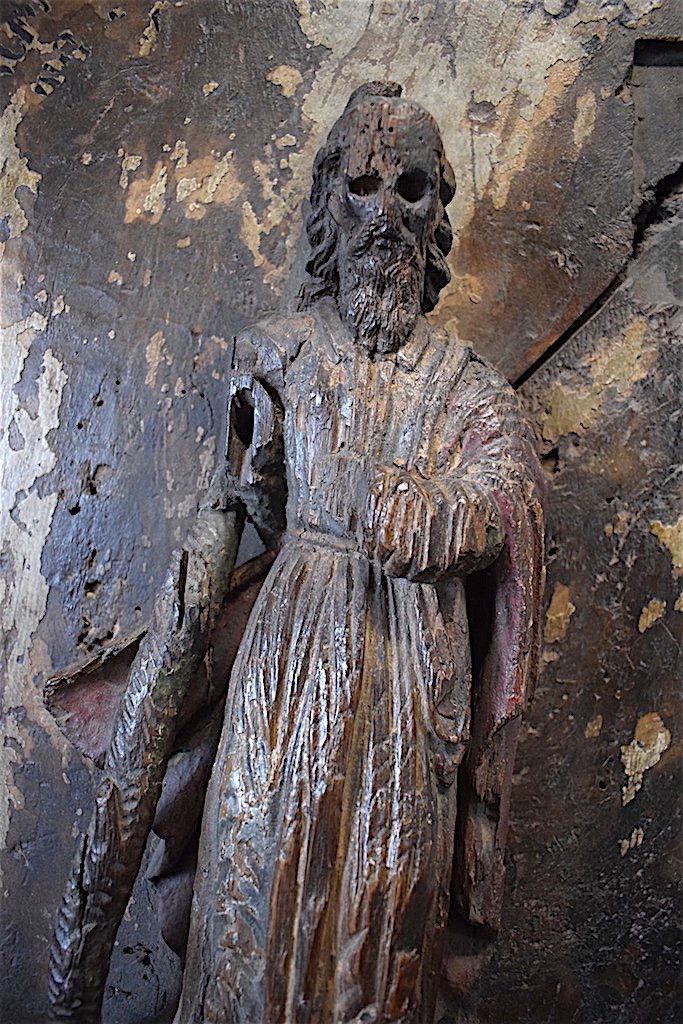 Carved Wood Character XVIIth Door Of Tabernacle Religious Folk Art Ref190-photo-3