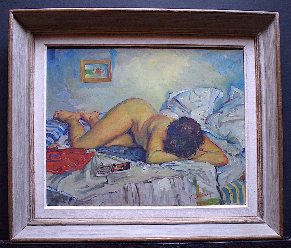 Roger Allain Signed Naked Woman Lying In A Lying Nude Book XX Rt396