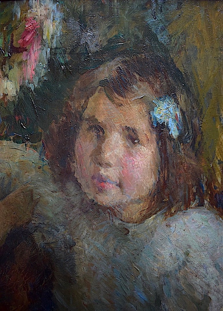 portrait Petite Fille Enfant  Impressionniste  Mlle Weisse XX RT413-photo-4