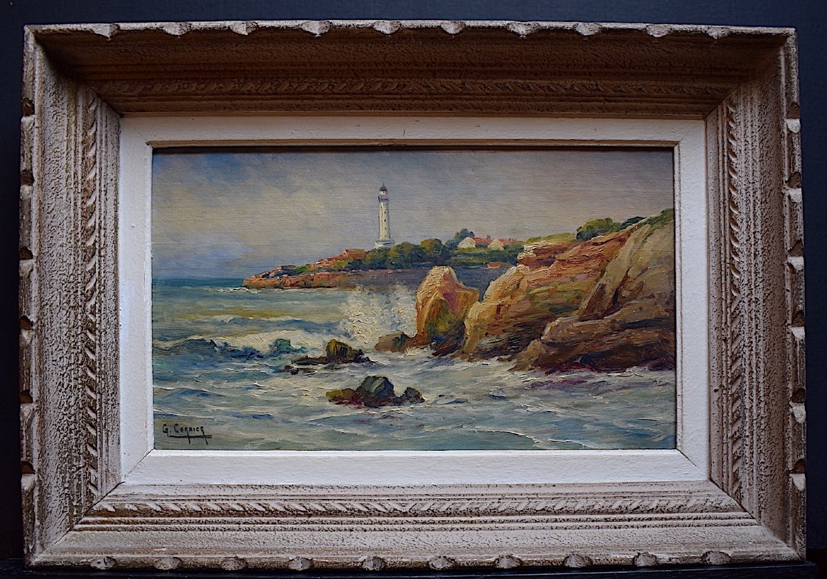 Marine Bretagne Phare Signé Cerrier XX RT416