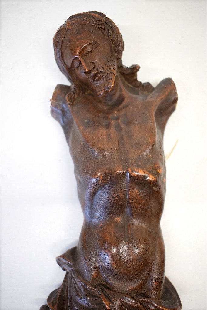 Christ In Carved Wood XVII 17th Religion Christianity 54 Cm Carved Wood Ref250-photo-4