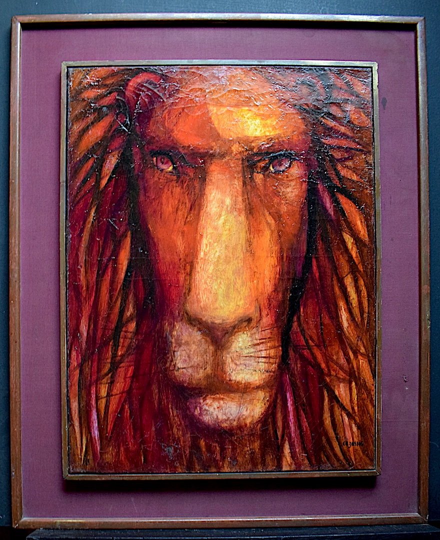 René Cazassus Tête de Lion Art Animalier Art Déco XX RT431-photo-4