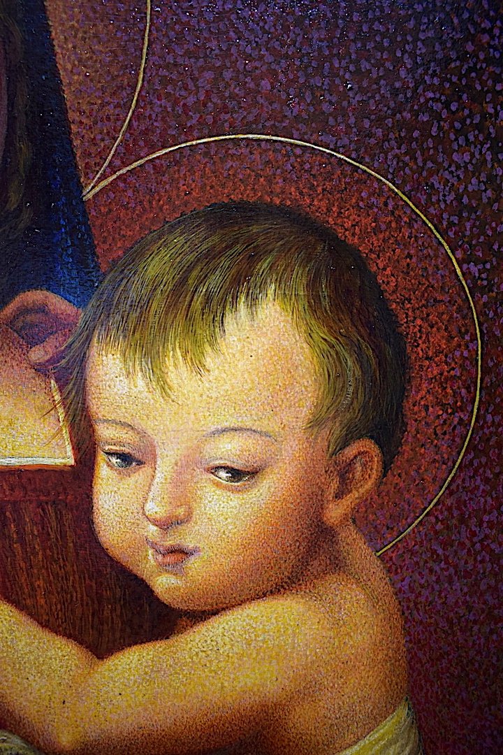 Chabaud Vierge à l'Enfant d'après Raphael Postimpressionniste Pointilliste XX RT442 *-photo-2