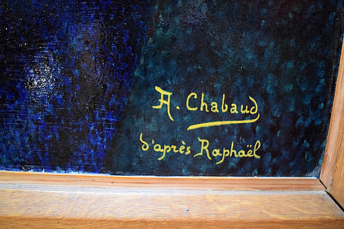 Chabaud Vierge à l'Enfant d'après Raphael Postimpressionniste Pointilliste XX RT442 *-photo-6