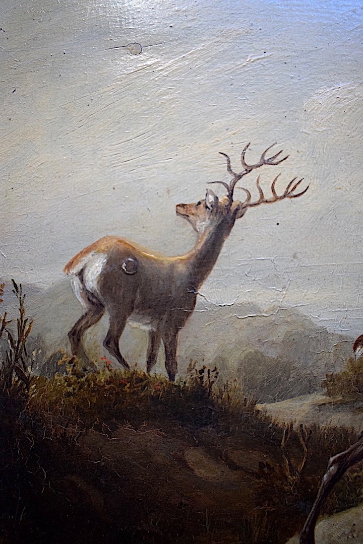 Achille D&eacute;sir&eacute; Chirac XIX 1841 Animalier Cerf Biche Chasse Faon RT459-photo-1