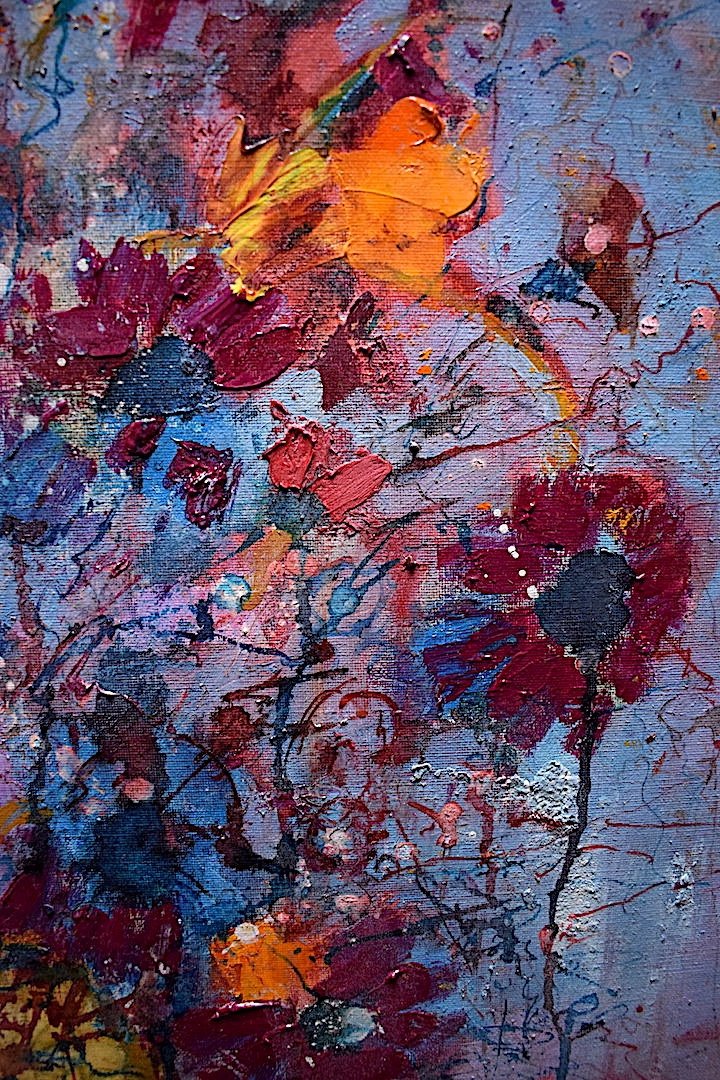 Jacques SAUZE Bouquet de Fleurs aux Pervenches Nature Morte XX RT479 *-photo-2