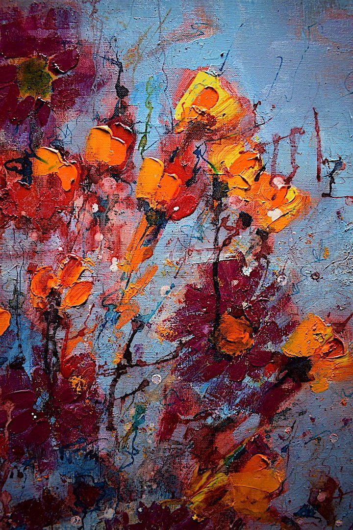 Jacques SAUZE Bouquet de Fleurs aux Pervenches Nature Morte XX RT479 *-photo-3