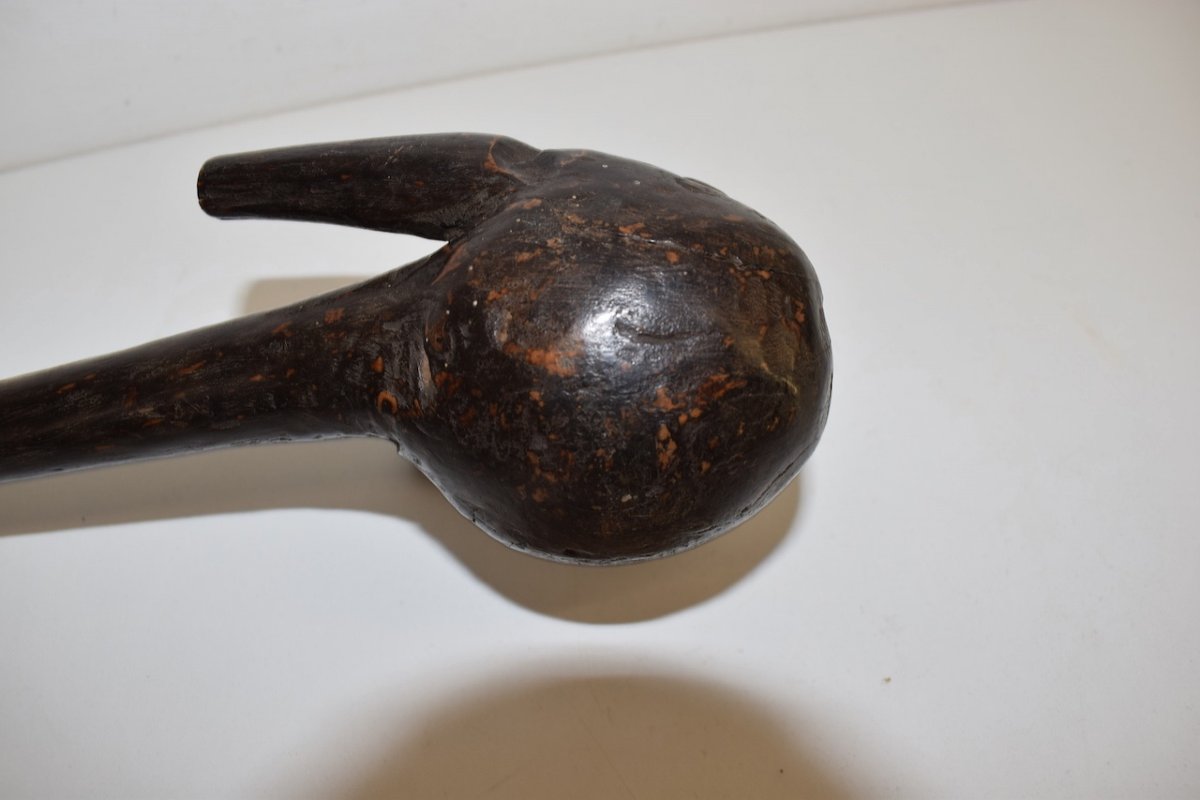 Anthropomorphic Mace Carved Wood Tribal Art First Oceania Or Africa XIXth Ref307-photo-8
