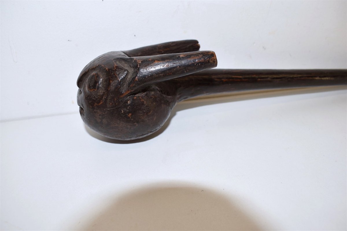 Anthropomorphic Mace Carved Wood Tribal Art First Oceania Or Africa XIXth Ref307