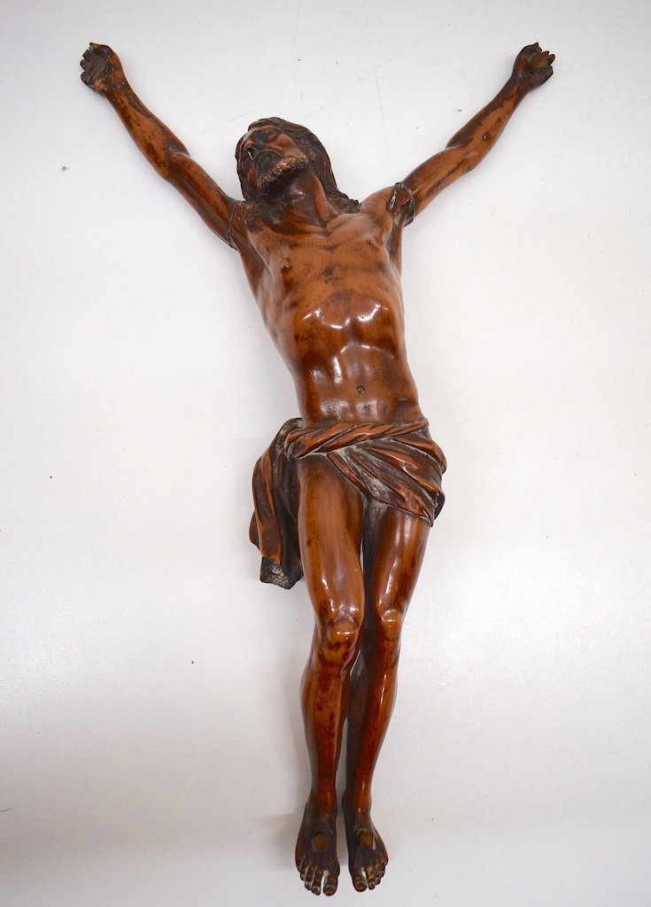 Christ en Bois Sculpt&eacute; de Buis XVIII &egrave;me Si&egrave;cle Ref316-photo-2