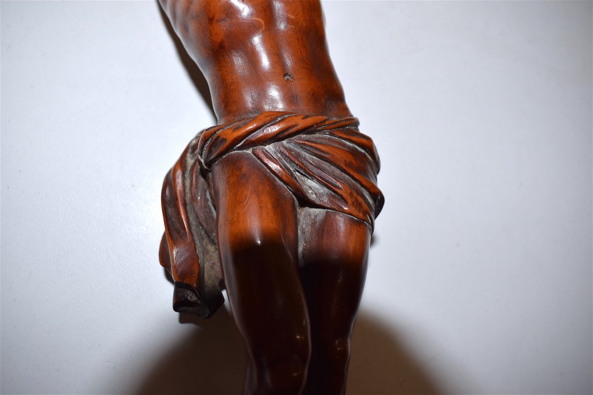 * Christ en Bois Sculpt&eacute; de Buis XVIII &egrave;me Si&egrave;cle Ref316-photo-1