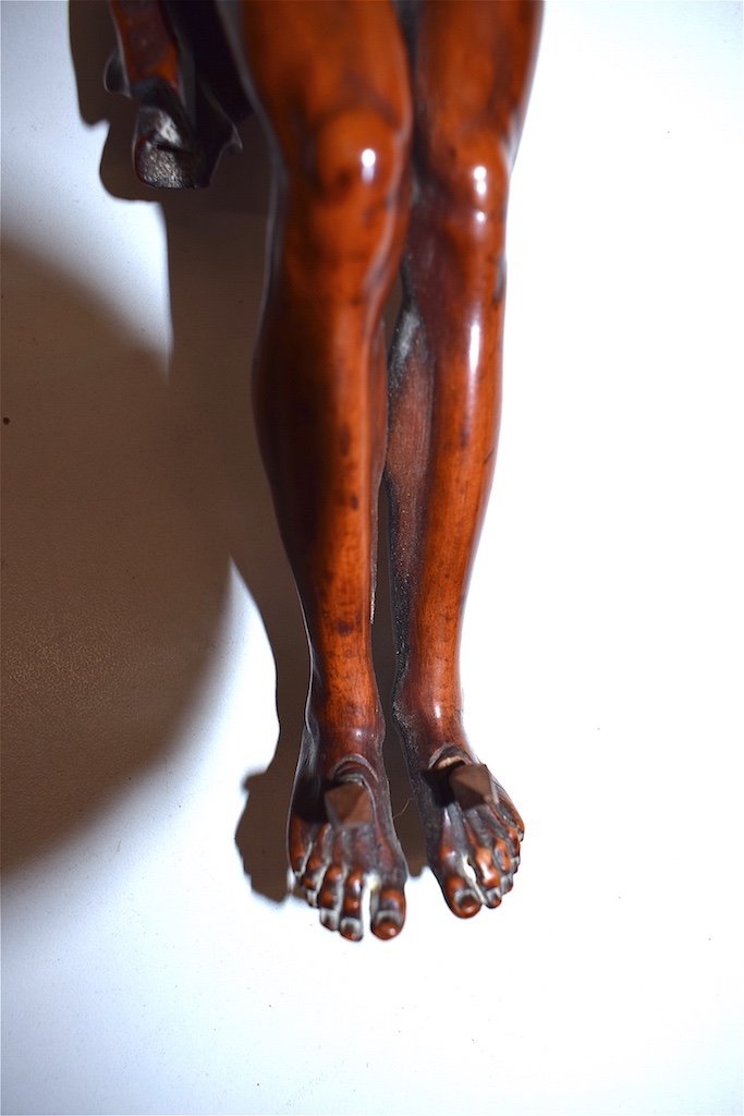 * Christ en Bois Sculpt&eacute; de Buis XVIII &egrave;me Si&egrave;cle Ref316-photo-2