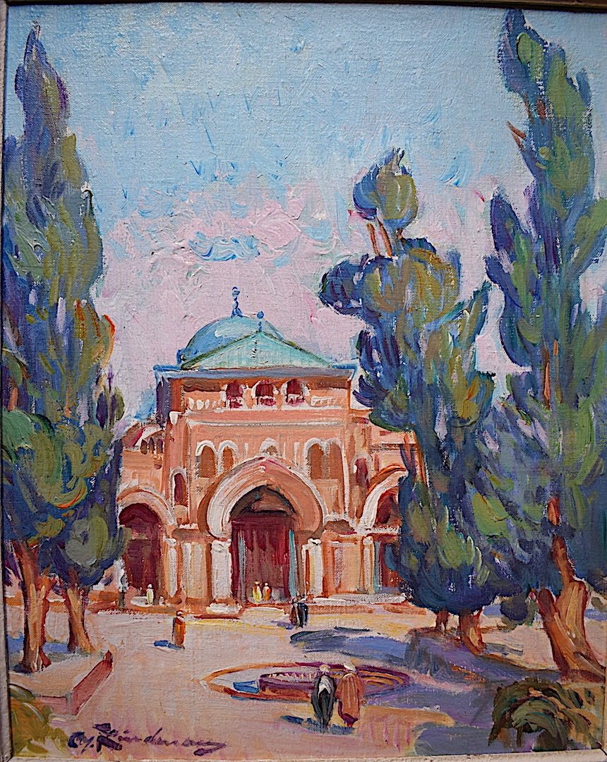 Martin Lindenau Fauve Orientalist El Aqsa Mosque Jerusalem Israel XX Rt505-photo-2