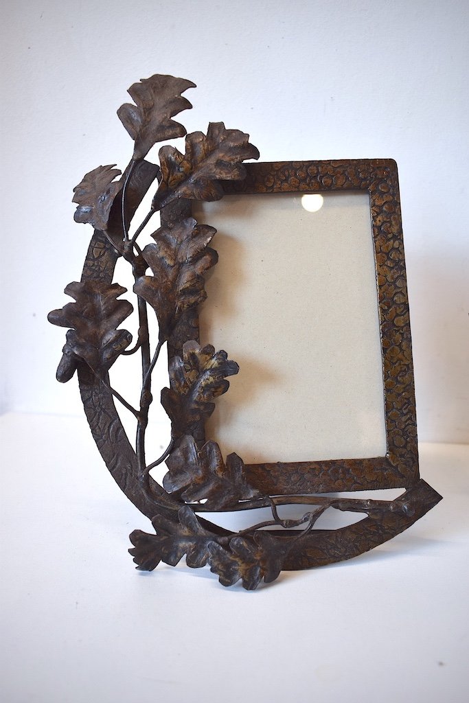 * Three Naturalistic Photo Door Frames In Wrought Iron Art Deco Art Nouveau Circa 1920 Ref321-photo-3