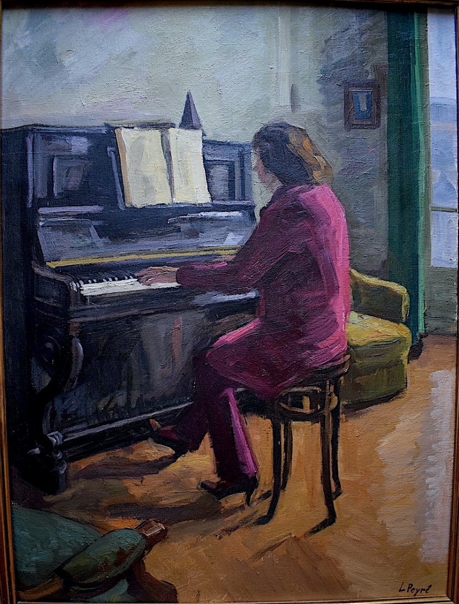 Louis Peyré Portrait Pianiste Musique Piano Scène d'intérieur  XX RT521 *-photo-1