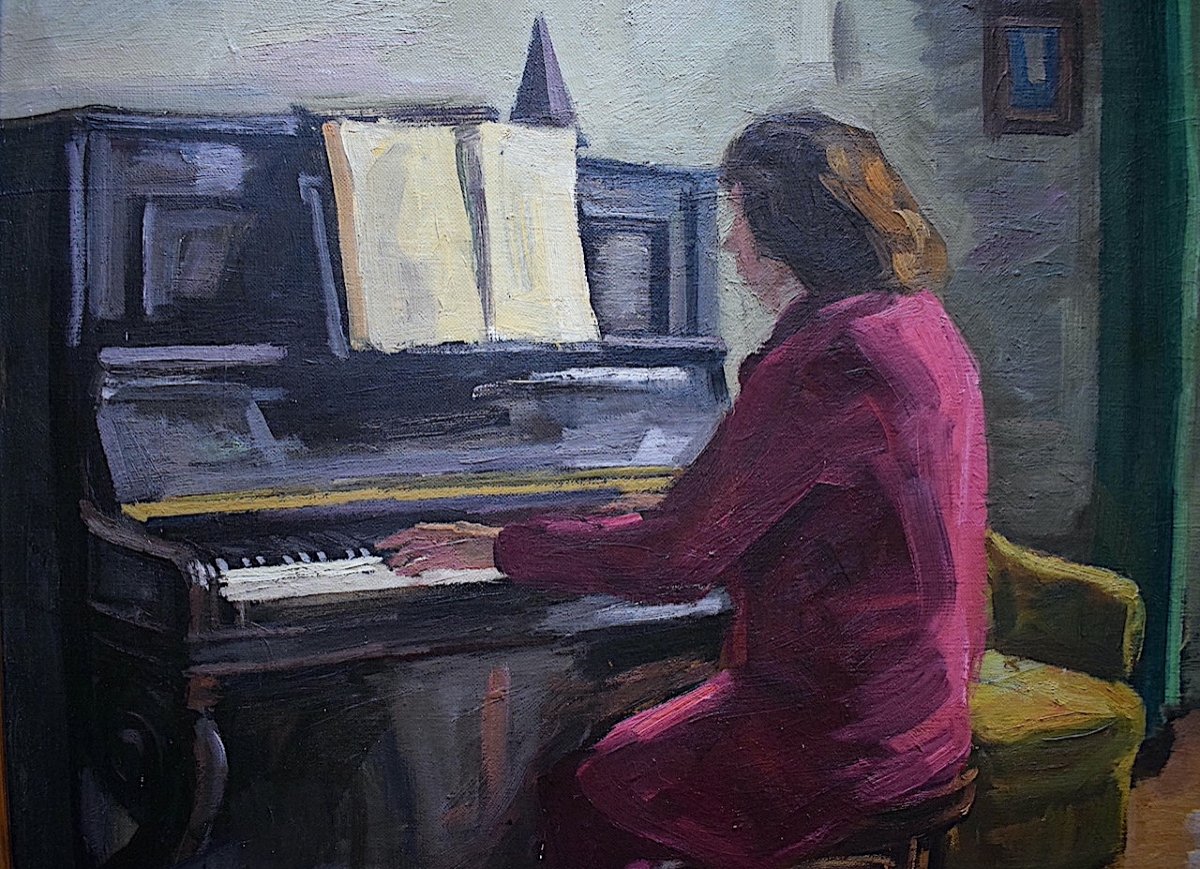 Louis Peyré Portrait Pianiste Musique Piano Scène d'intérieur  XX RT521 *-photo-3