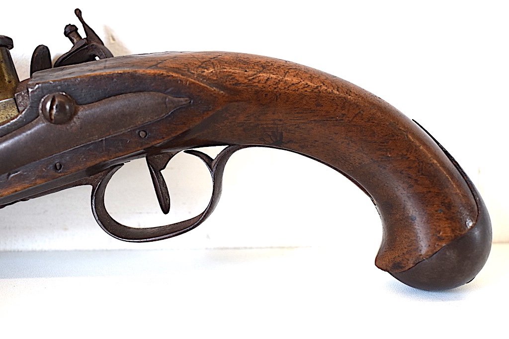 * Curiosité Pistolet Testeur Doseur de Poudre  Platine à Silex XVIII ème Ref 344-photo-8