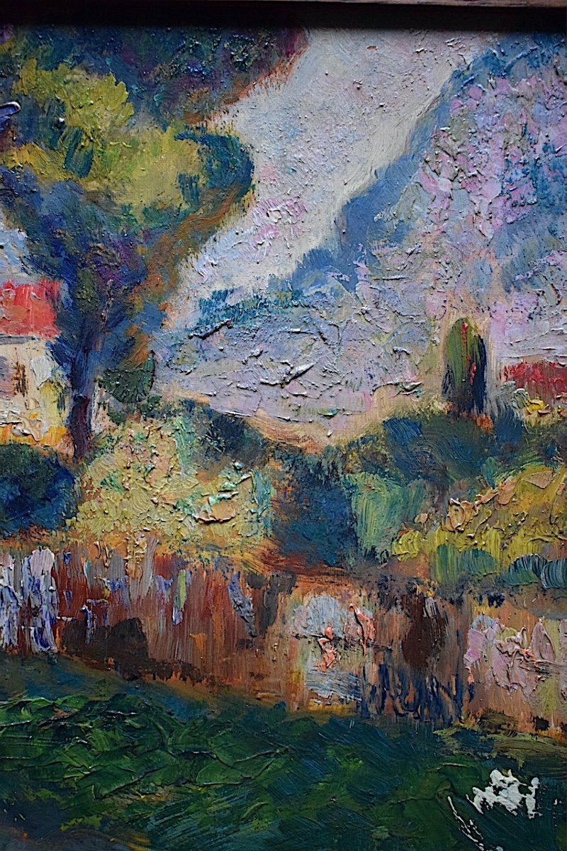 Victor Senchet Environs de Toulon Paysage Provençal Provence Impressionniste XX RT530-photo-2